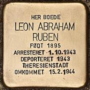 Stolperstein_für_Leon_Abraham_Ruben_(Kopenhagen)